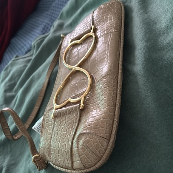 Xoxo faux croc skin leather yak shoulder bag with gold hardware - Picture 12 of 14